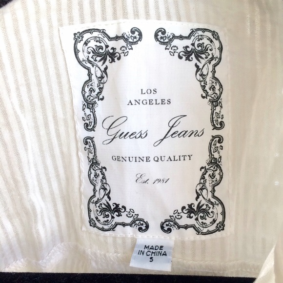 GUESS | Ivory Sheer Blouse - Picture 4 of 4